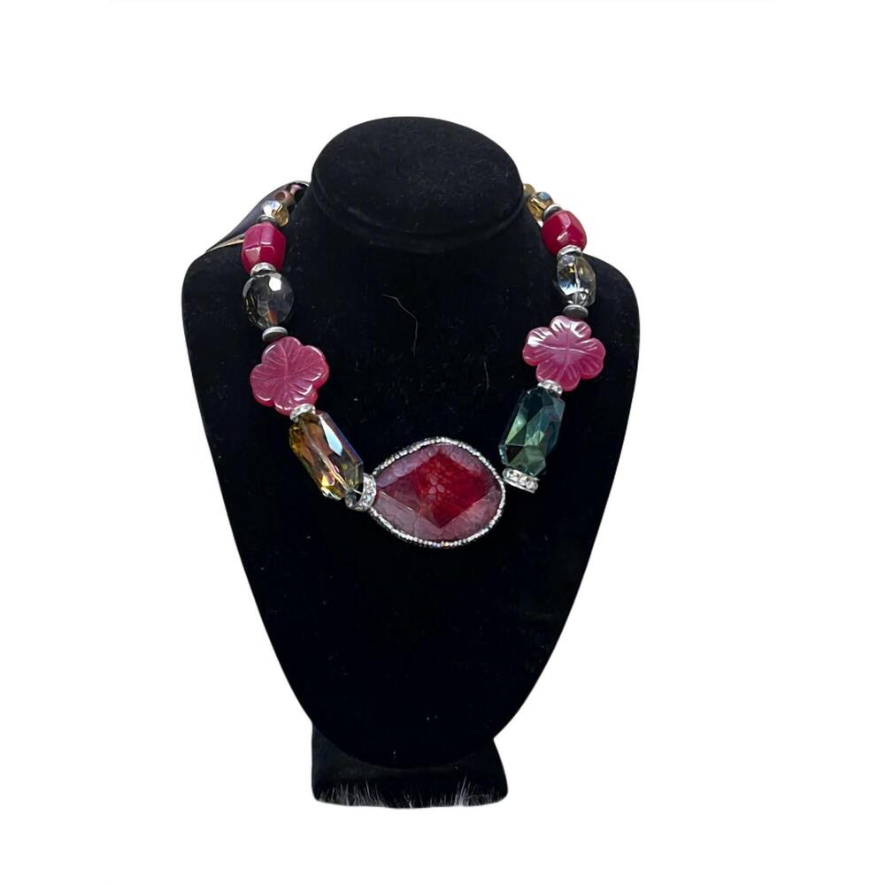 NEW ART BY AMY LABBE women's stone necklace in multi